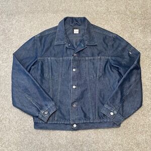 Levi's‎ Silvertab Vintage Denim Jacket Dark Metallic Wash Trucker Style Sz Large